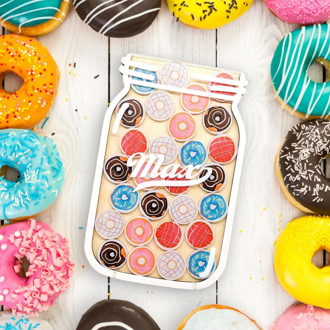 Personalized Reward Jar, Doughnut Reward System, Reward Tokens