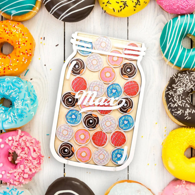 Personalized Reward Jar, Doughnut Reward System, Reward Tokens