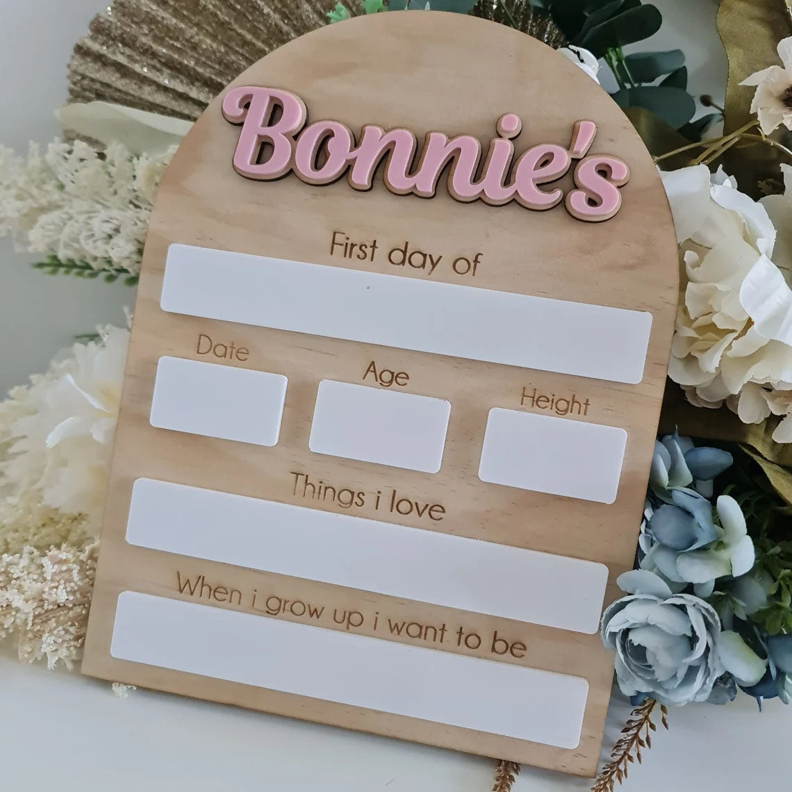 Personalized Back To School Board, First Day Of School Board Of Baby