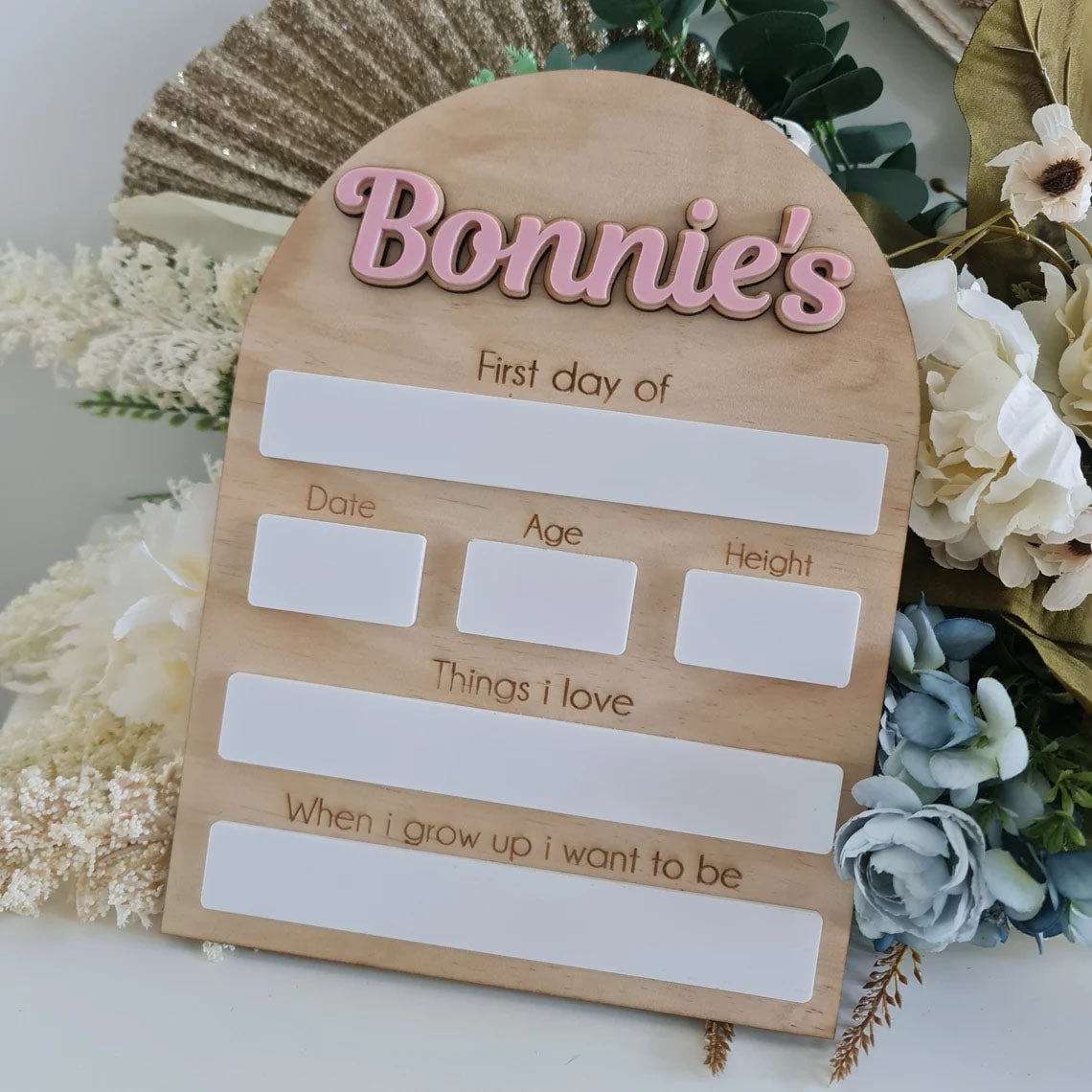 Personalized Back To School Board, First Day Of School Board Of Baby