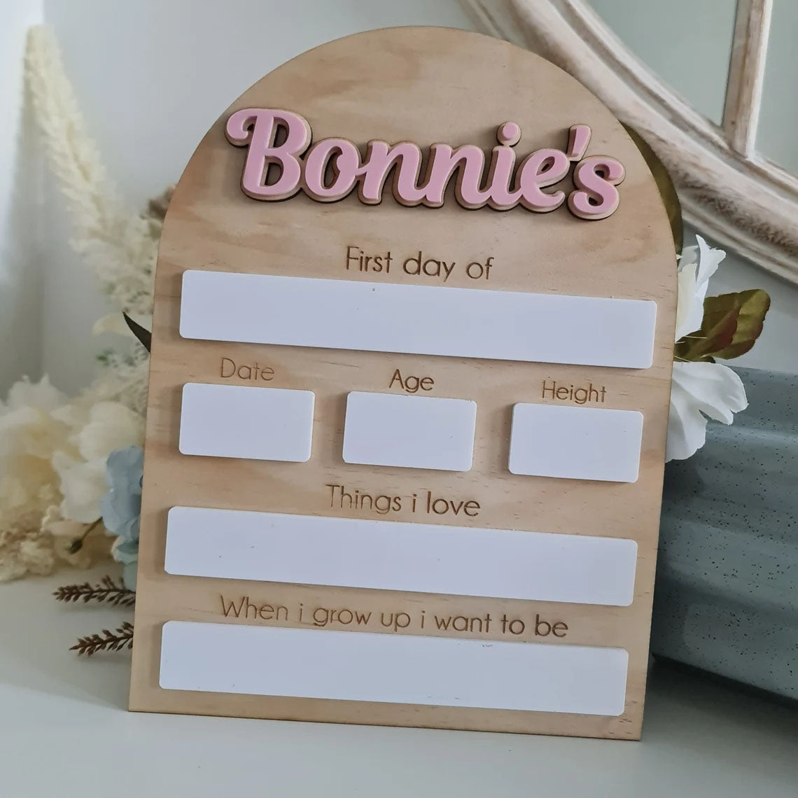 Personalized Back To School Board, First Day Of School Board Of Baby
