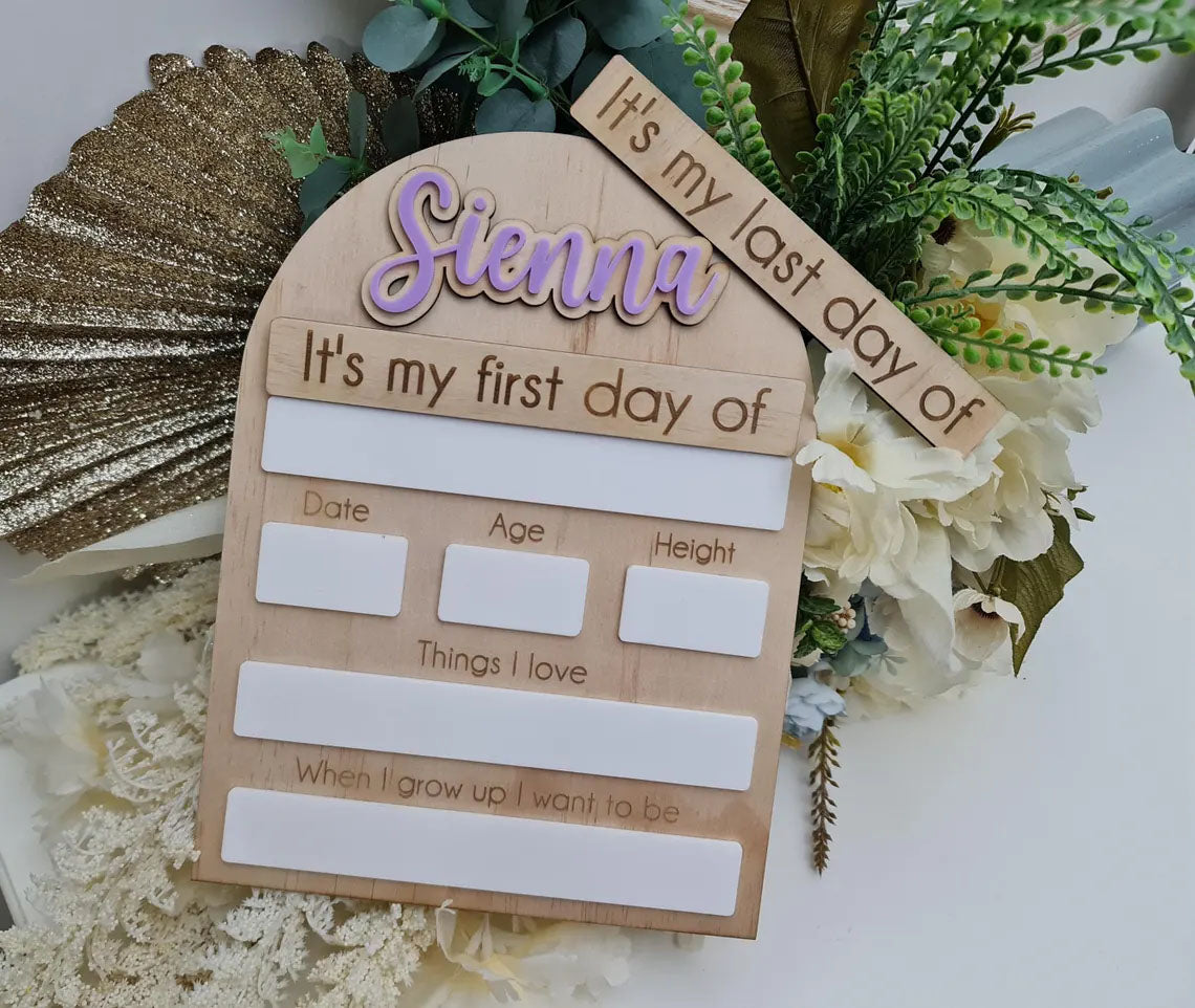It's My First/Last Day Of School Board, Great Gift Photo Prop For Kids