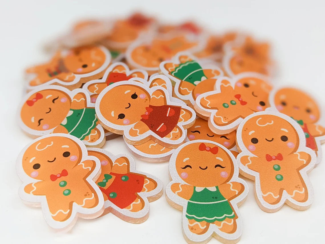 Gingerbread Man Jar Reward Jar Tokens, Personalized Reward Jar Magnet