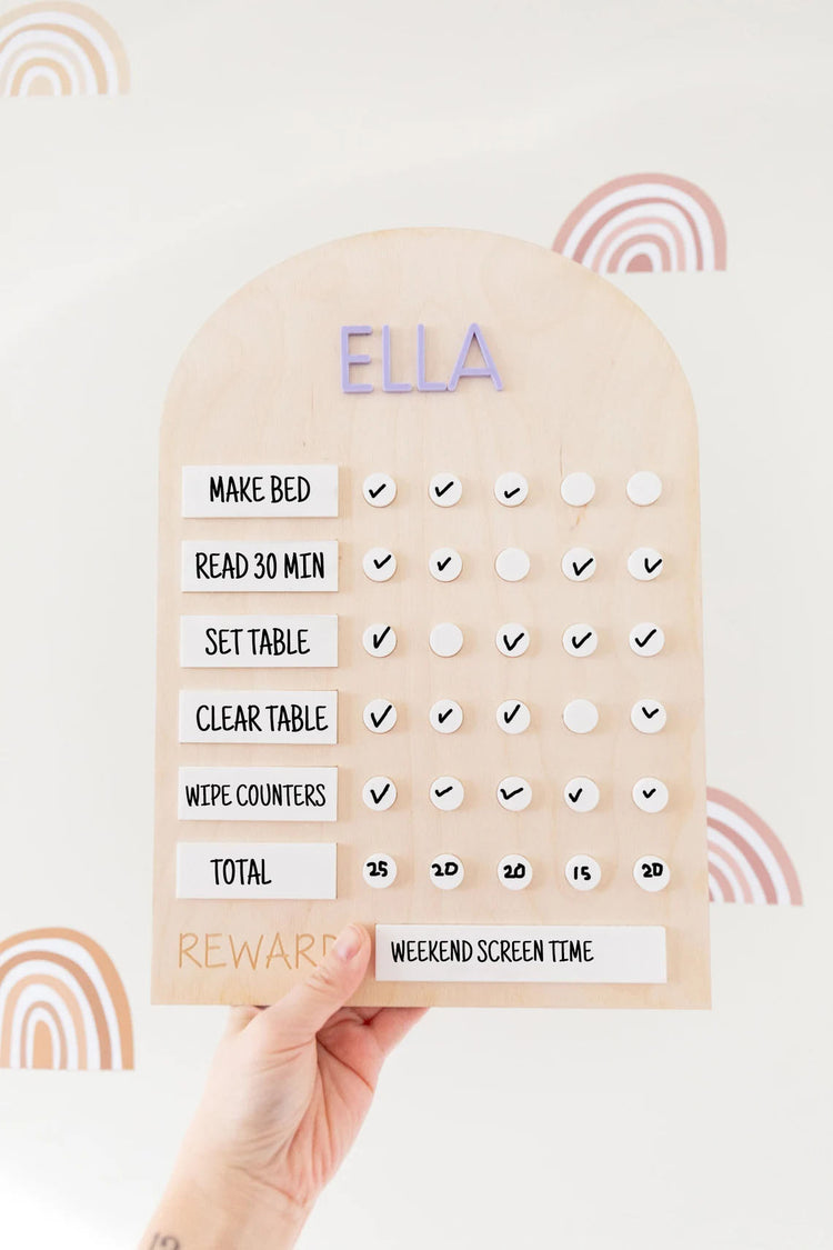 Customized Daily Chore Chart, Allowance Chart for Kids