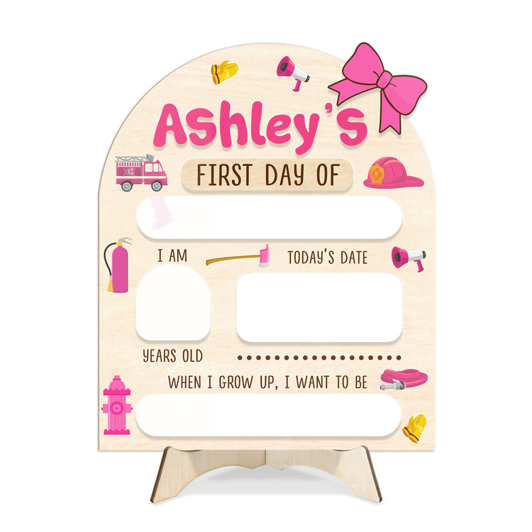 Personalized Wooden School Board  For Toddler Kindergarten, First & Last Day of School Sign, Gift For Class