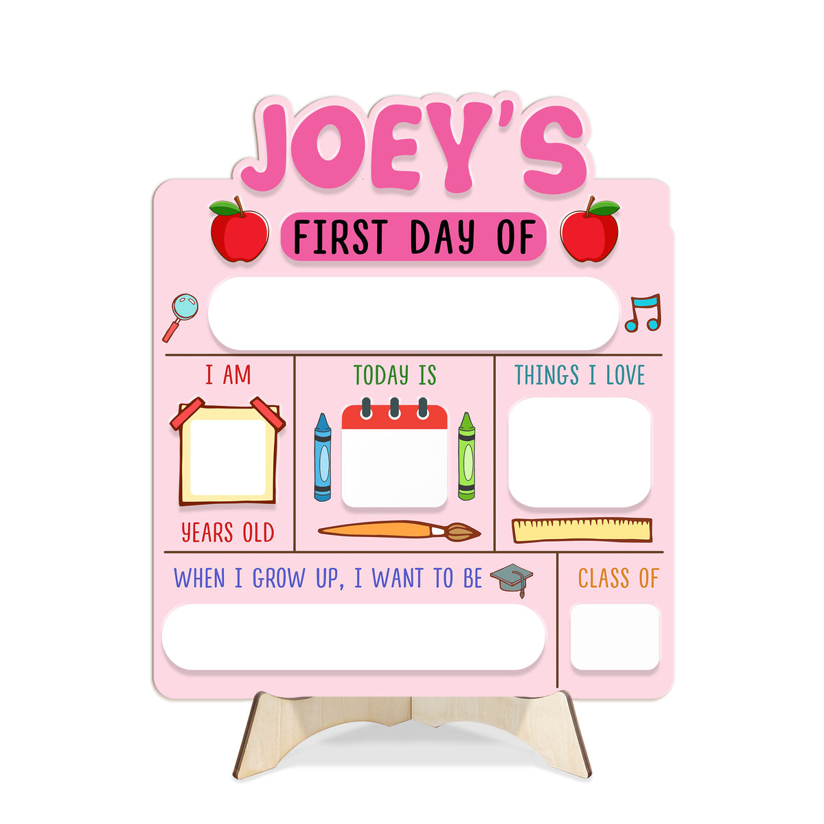 Personalized Wooden School Board Gift Student, First & Last Day of School Board, Kindergarten Sign for Toddler, Gift For Kids