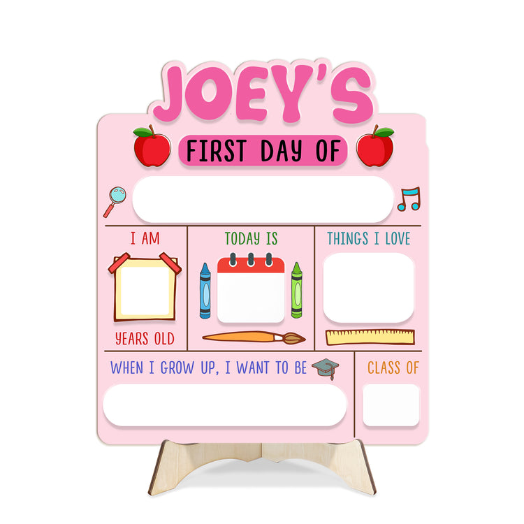 Personalized Wooden School Board Gift Student, First & Last Day of School Board, Kindergarten Sign for Toddler, Gift For Kids