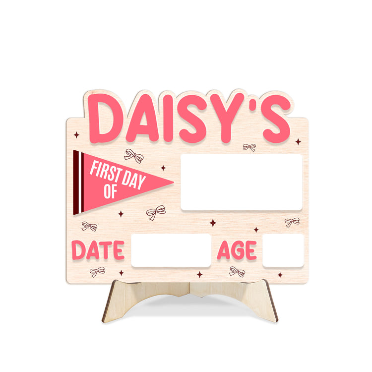 Personalized Wooden Sign For Kindergarten, First & Last Day Of School Board, Back To School Sign, Gift For Kids
