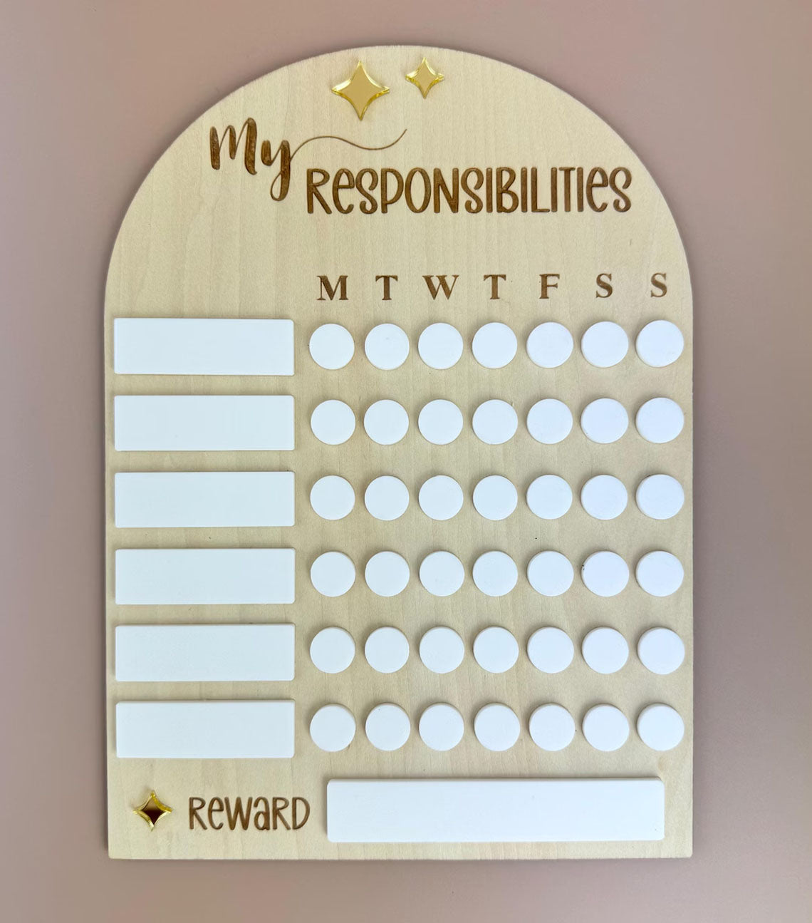 My Responsibilities - Reusable Chore Chart List Custom Name