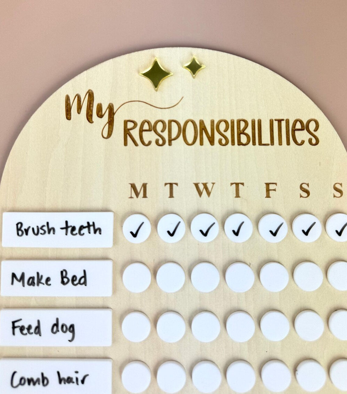 My Responsibilities - Reusable Chore Chart List Custom Name