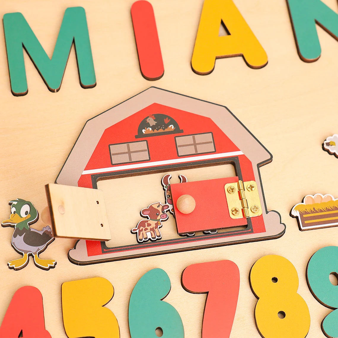 Custom Wooden Puzzle With Numbers And Names, Montessori Toys For Children