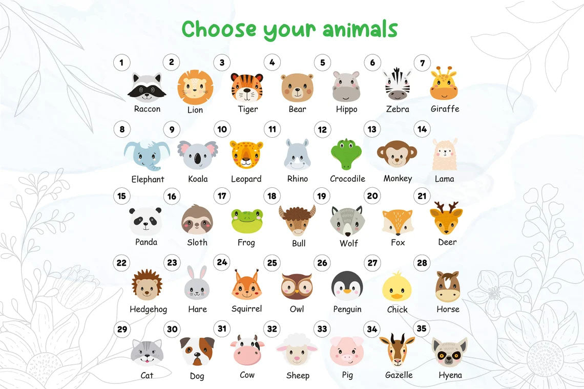 Personalized Animal Theme Wooden Name Puzzle Toy, Montessori Toys for Kids