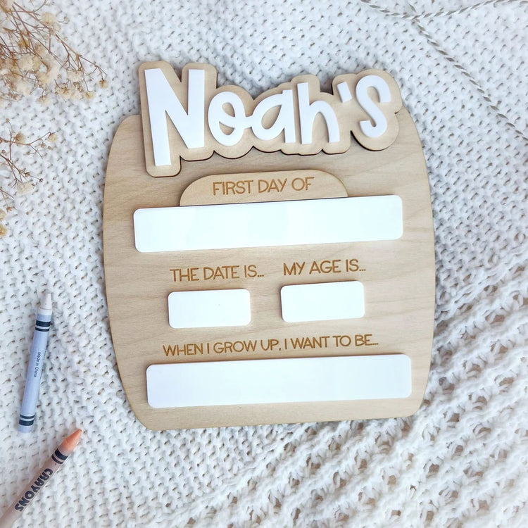 Personalized Reusable First And Last Day Of School Signs, Great Back To School Gift