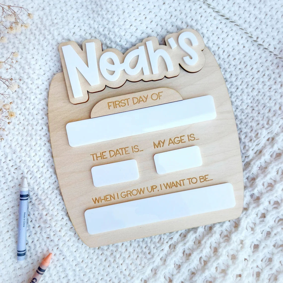 Personalized Reusable First And Last Day Of School Signs, Great Back To School Gift