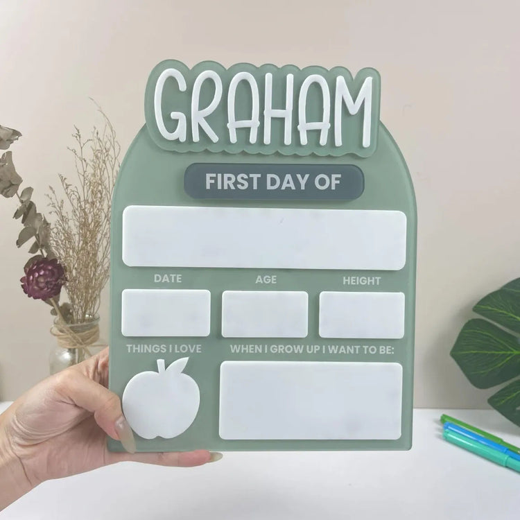 Personalized Acrylic First-Last Day Of School Sign, Custom Back To School Board