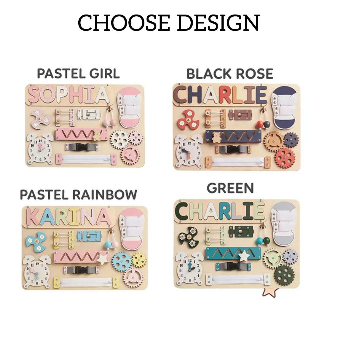 Smart Board For Kids, Wooden Montessori Toys Whith Custom Name