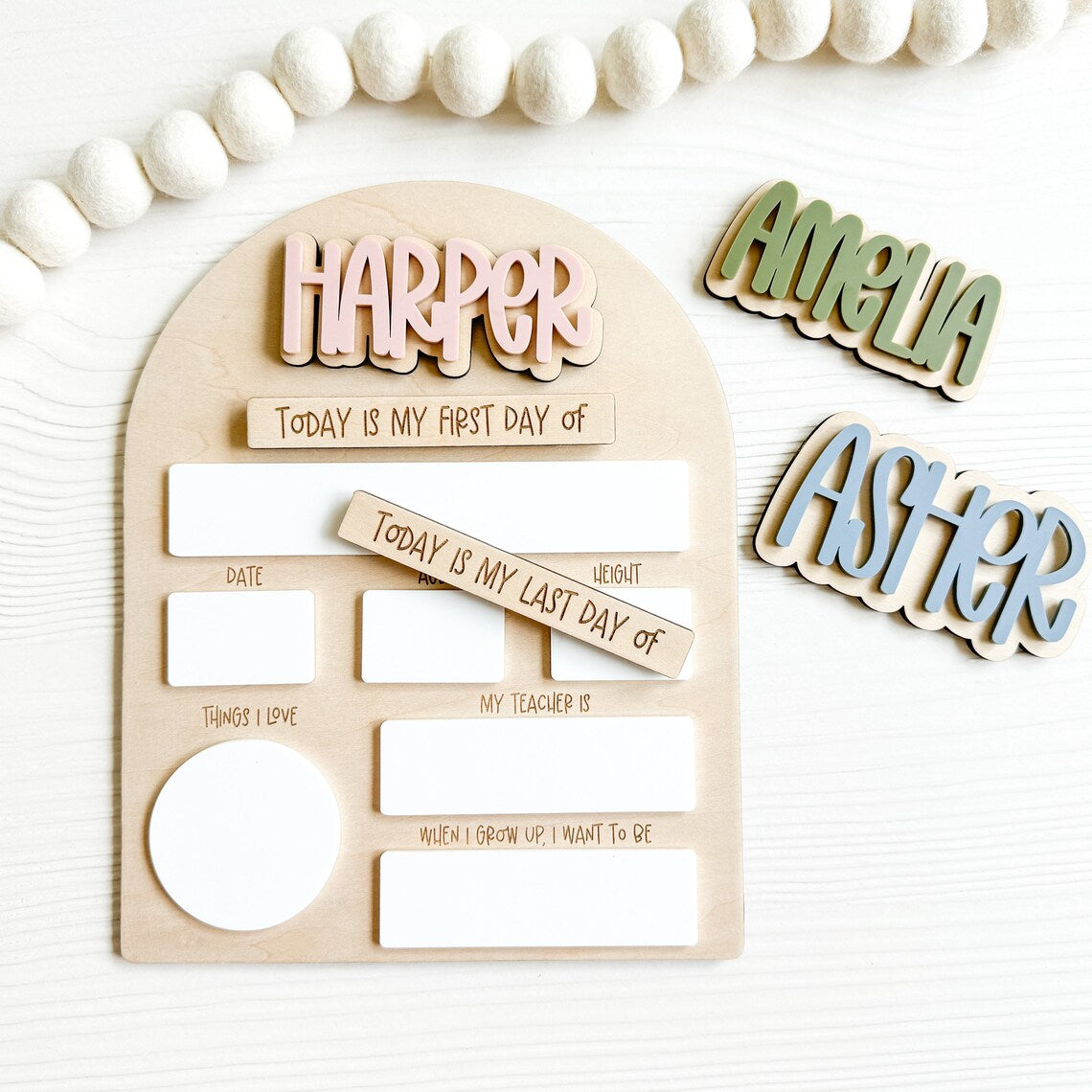 Personalized Editable First Day Of School Sign, Back To School Photo Prop