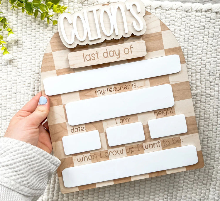 Personalized First/Last Day Of School Board, Back To School Sign
