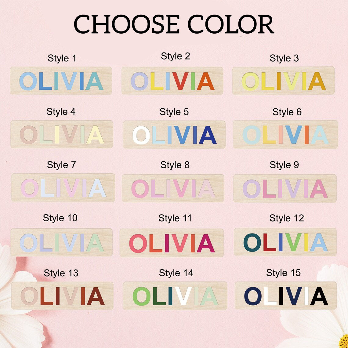 Personalized Wooden Kids Name Puzzle, Montessori Toys For Kids