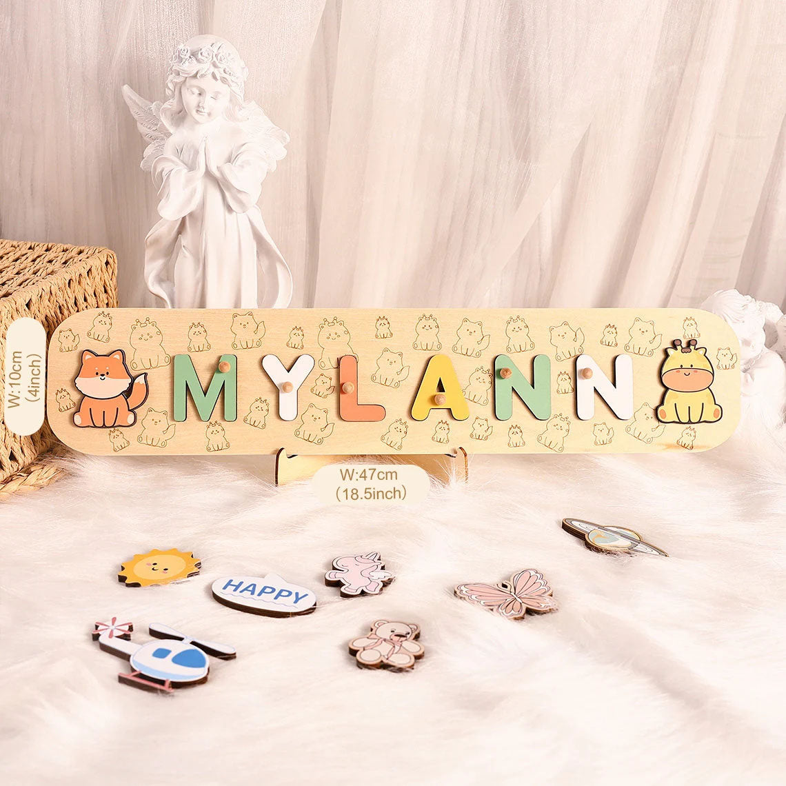 Personalized Name Puzzle Animal, First Birthday Gift For Kids, Montessori Toys For Kids