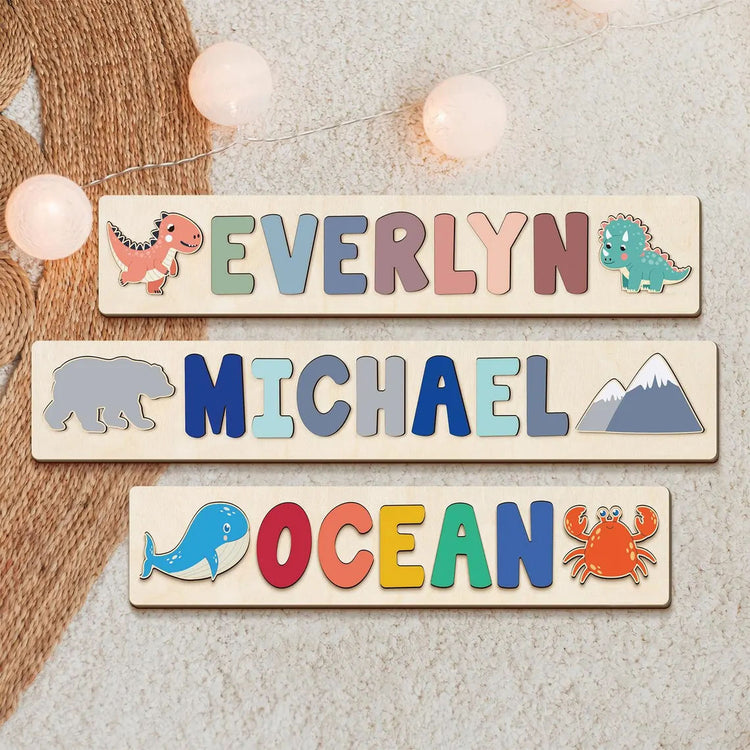 Personalized Name Puzzle Gift Baby Boy And Girl, Montessori Toys Of Kids