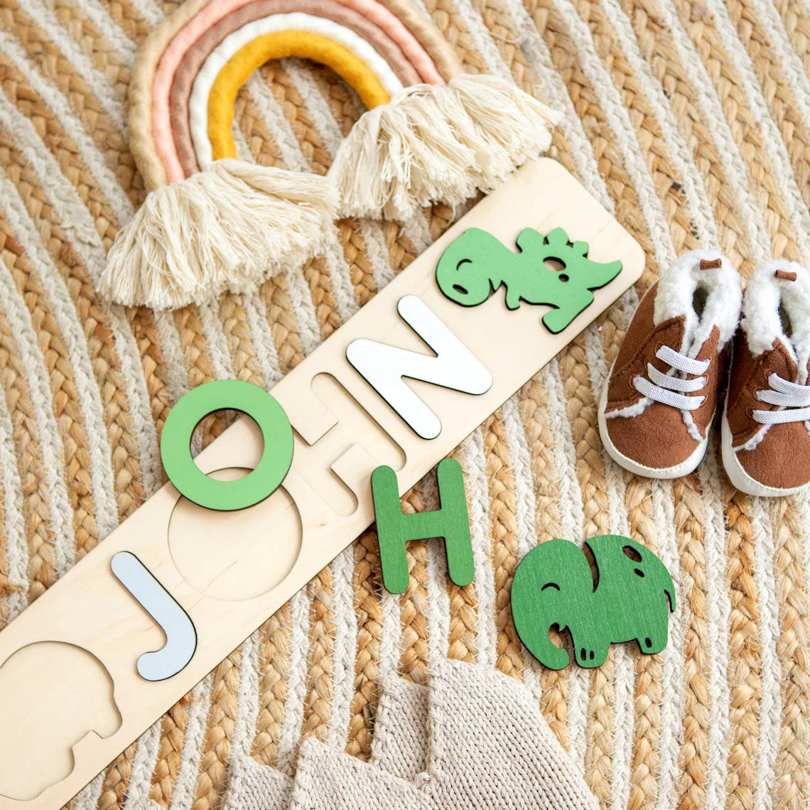 Personalized Name Puzzle Baby Name, Wooden Montessori Toys