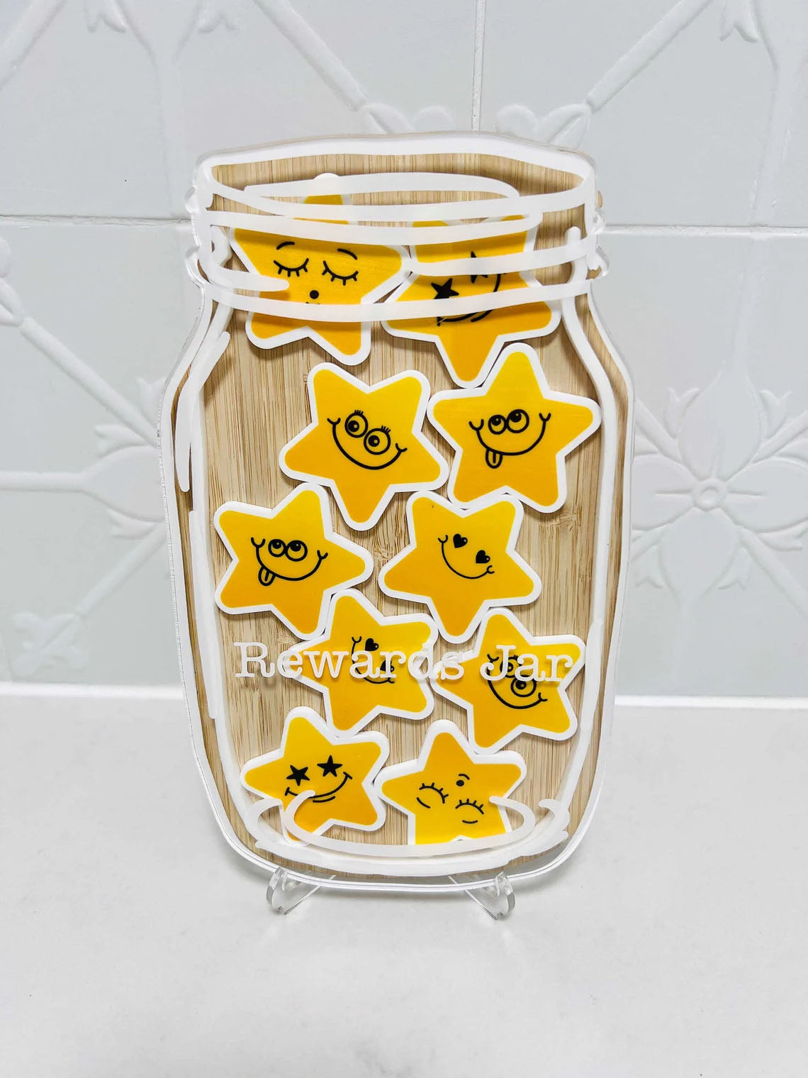 Personalized Star Children's Reward Jar, Classroom Incentive, Positive Reinforcement