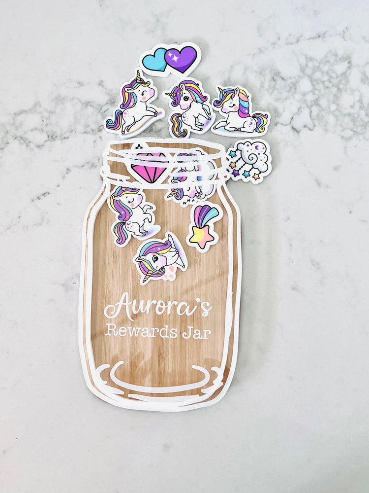 Personalized Unicorn Children's Reward Jar, Classroom Incentive, Positive Reinforcement