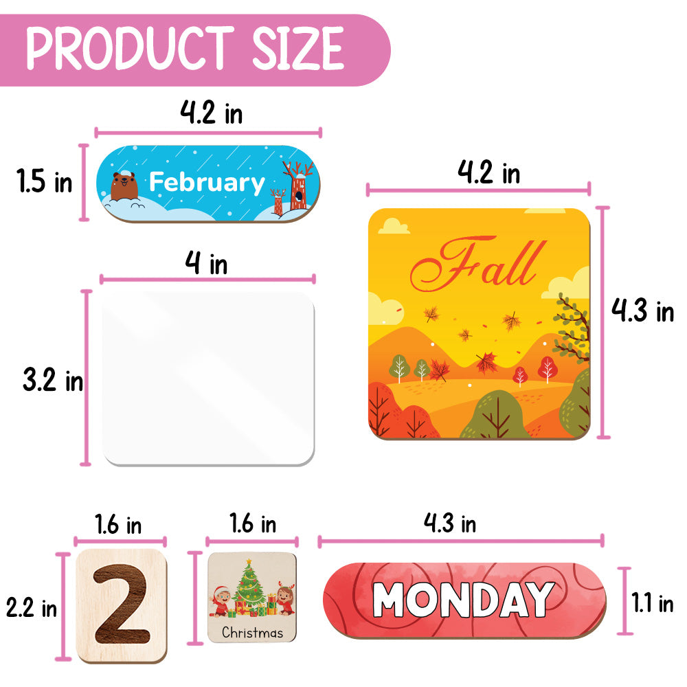 Montessori Toys Wooden Calendar For Kids Learning Day Month Weather, Chore Chart For Kids, Toddler Routine Chart