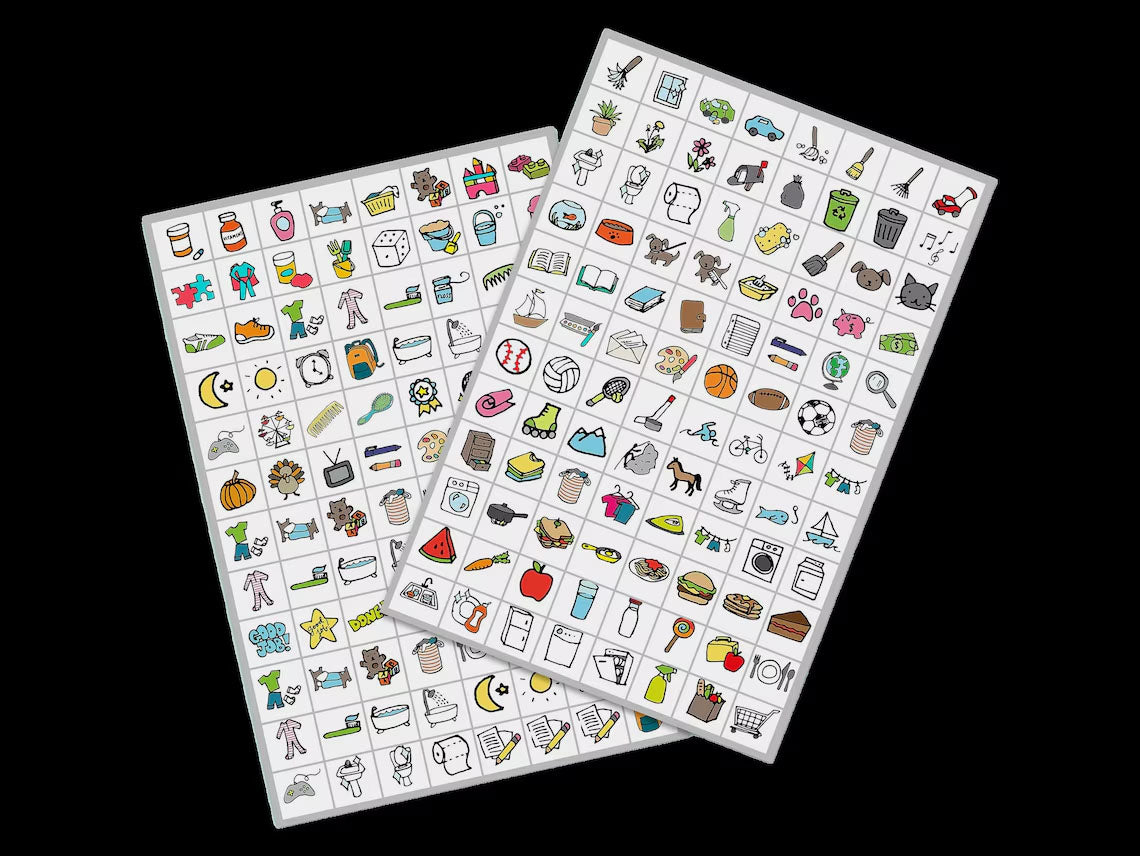 Customized Sliding Wooden Toddler Routine Chore Chart, Visual Schedule For Kids