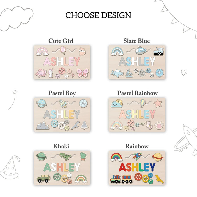 Personalized Busy Board Name Puzzle, Custom Toddler Montessori Toys For Kids