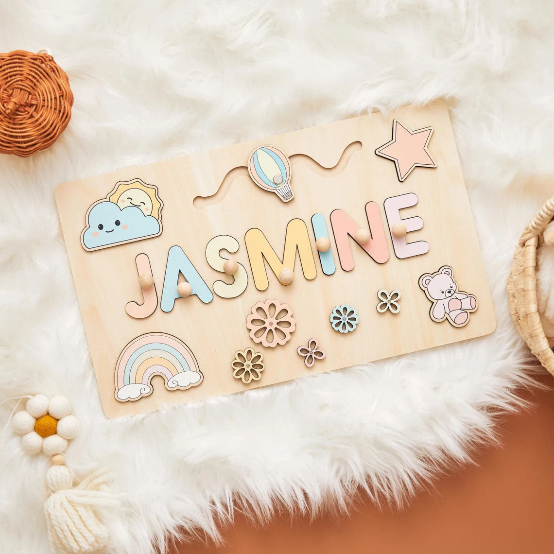 Personalized Busy Board Name Puzzle, Custom Toddler Montessori Toys For Kids