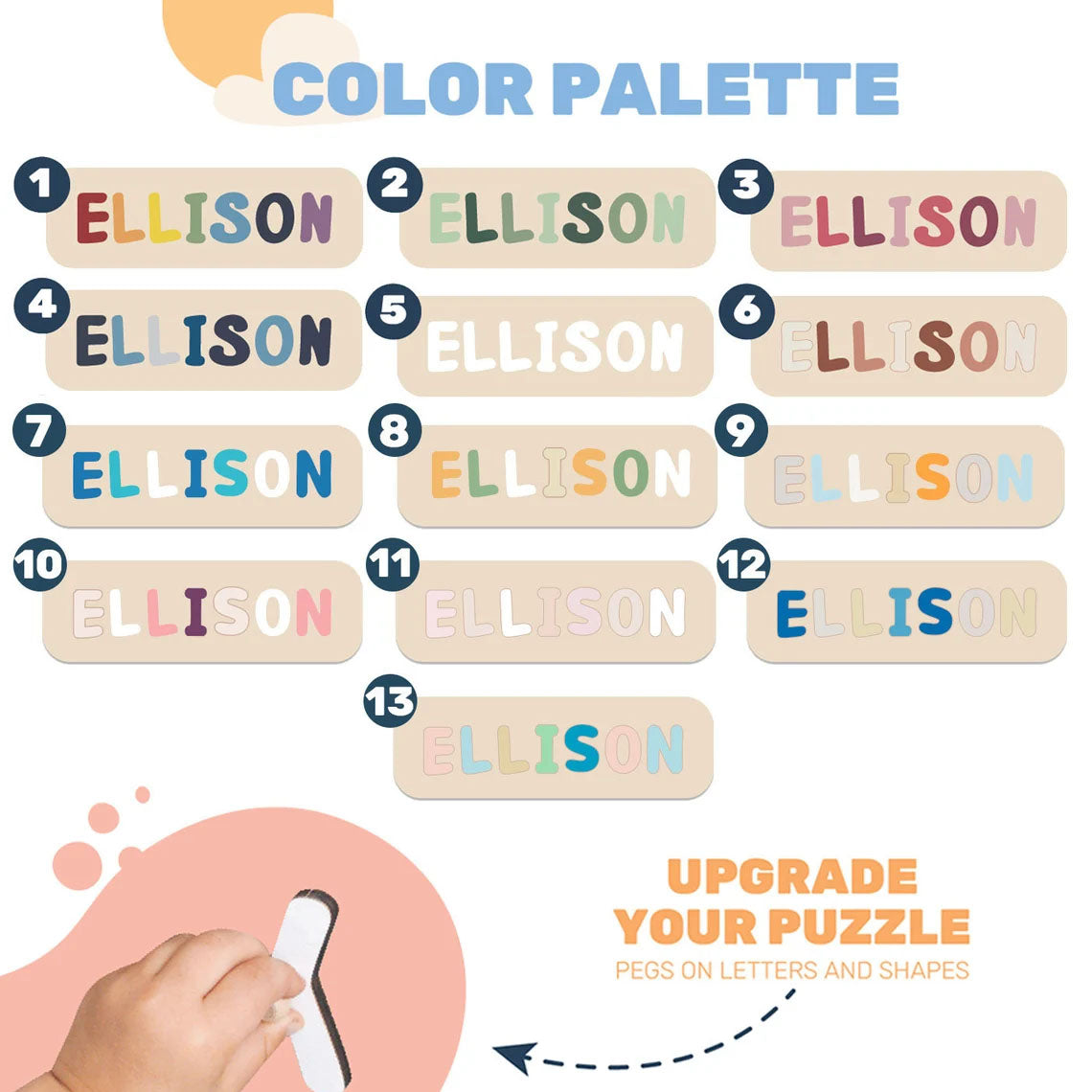Personalized Baby Busy Board Puzzle, Baby 1st Birthday Gift, Woodland Animals Nursery