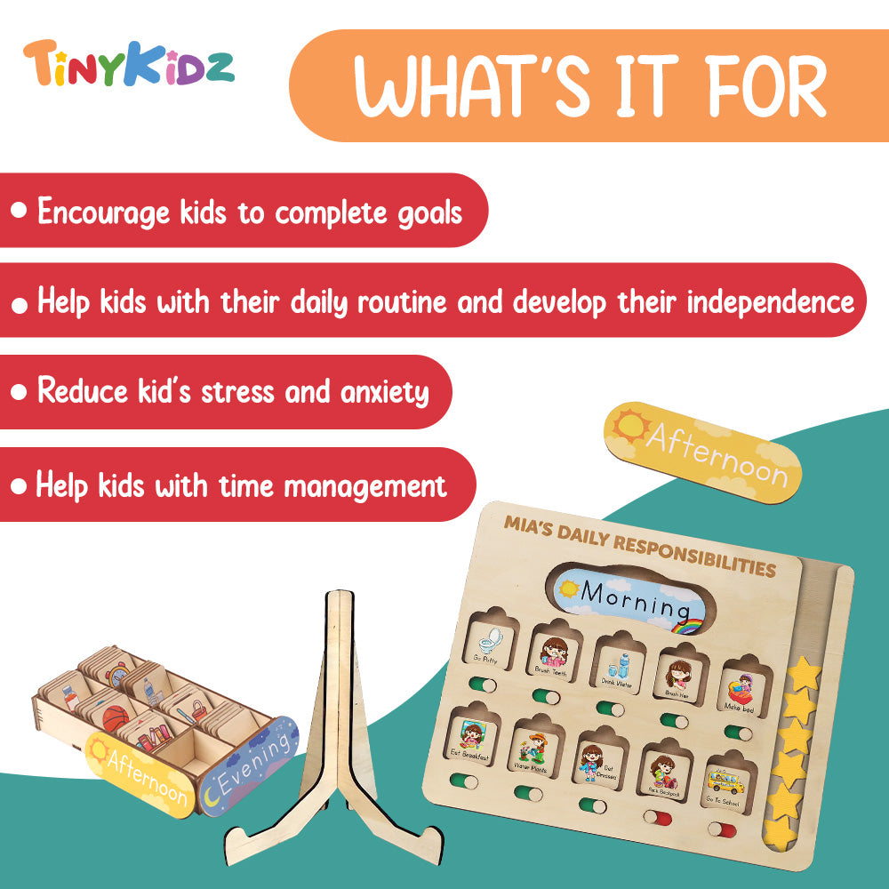 Kids Star Reward Chart, Personalized Wooden Chore Chart For Kids Board, Behavior Chart For Kids