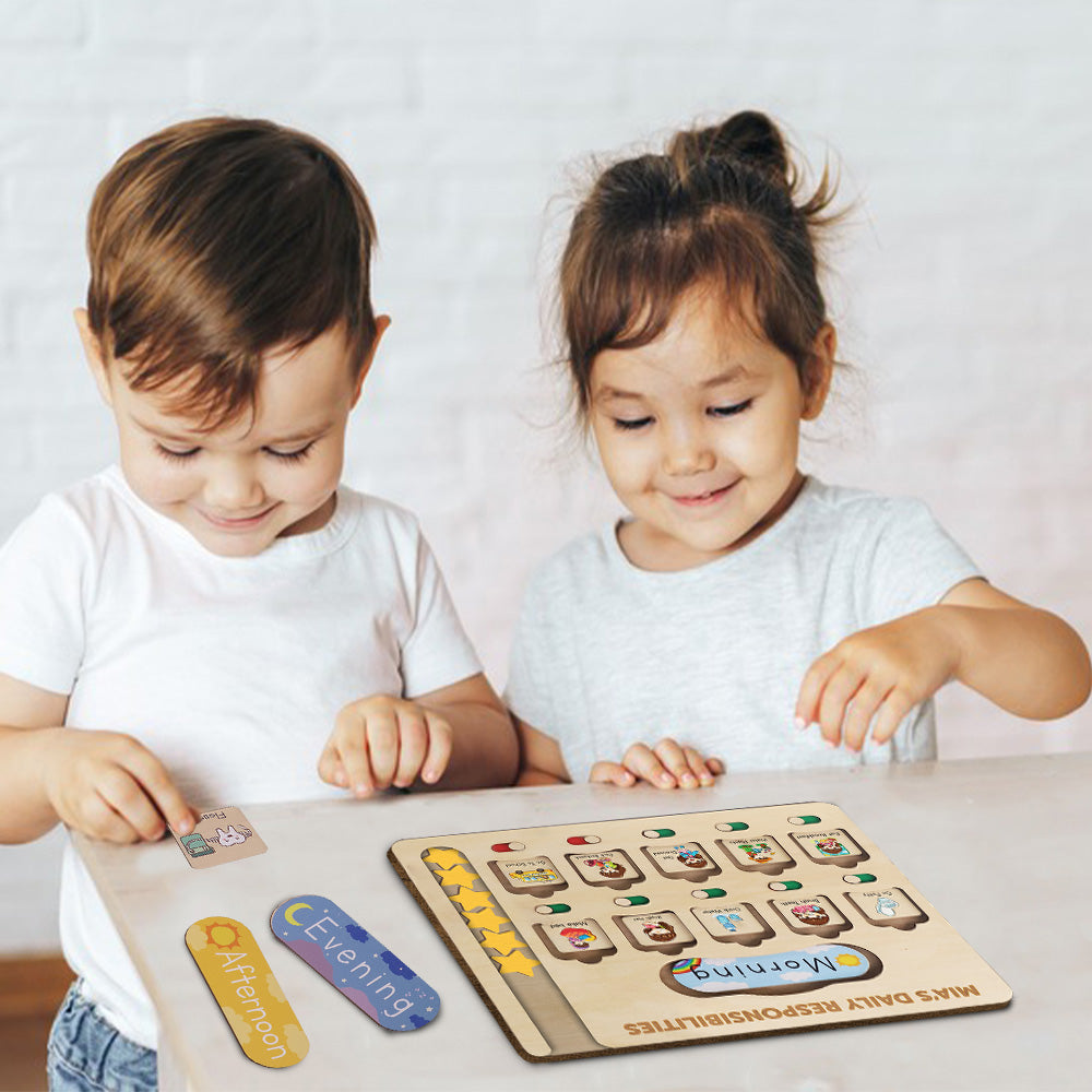 Kids Star Reward Chart, Personalized Wooden Chore Chart For Kids Board, Behavior Chart For Kids