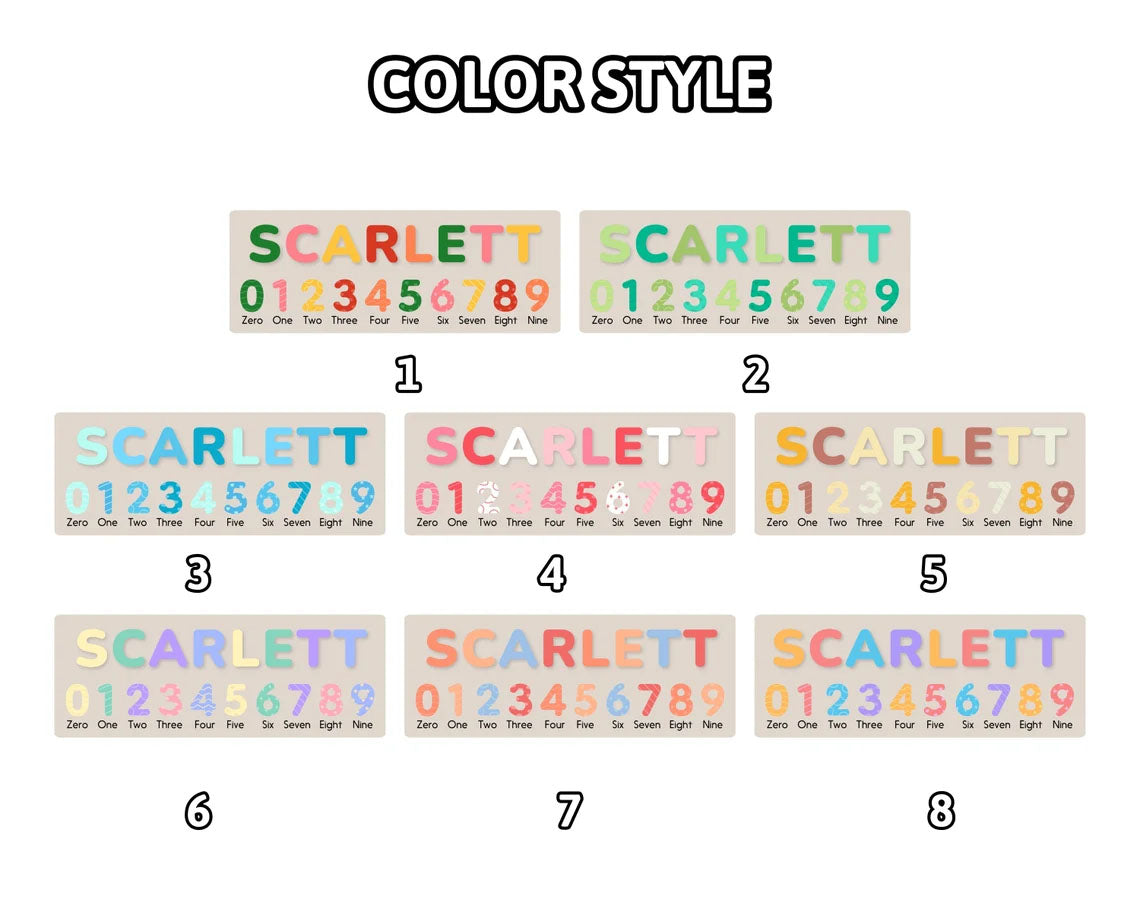 Wooden Busy Board Puzzle Removable Numbers, Montessori Toys Board