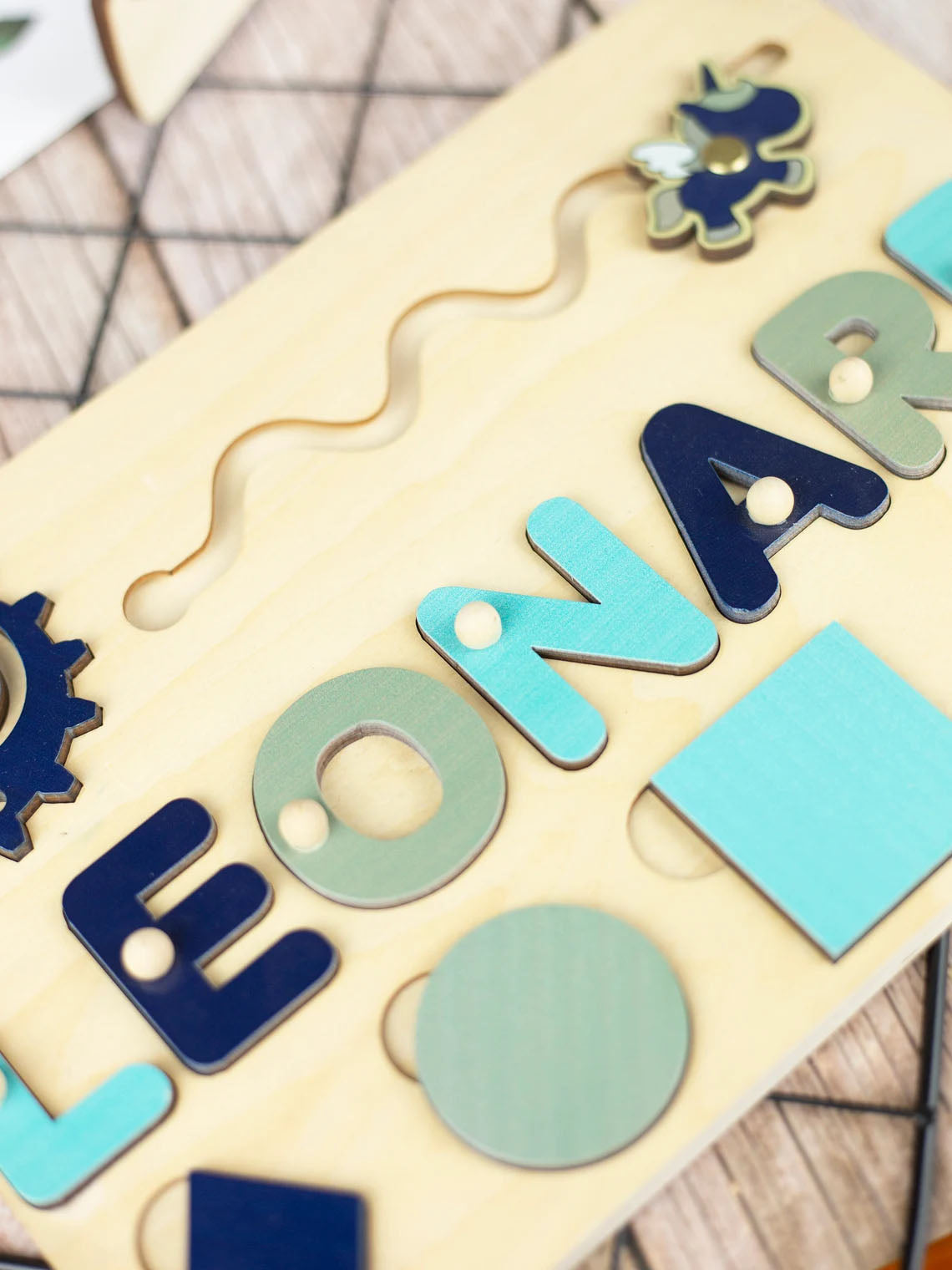 Wooden Name Puzzle, Baby Nursery Decoration For Kids, Montessori Toys Of Kids