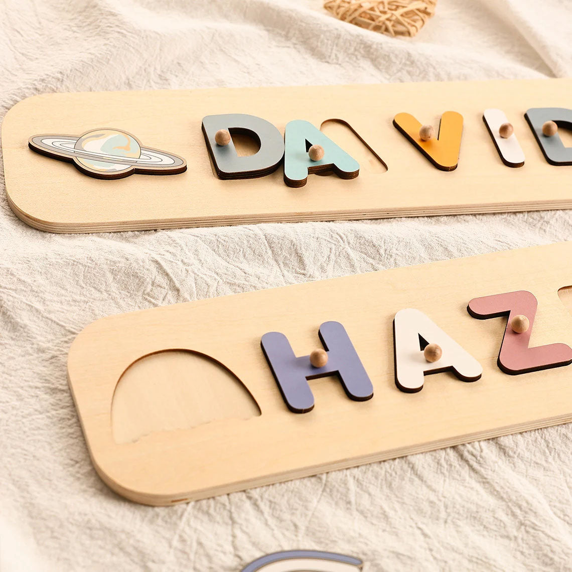 Wooden Personalized Baby Name Puzzles, Montessori Toys Of Kids